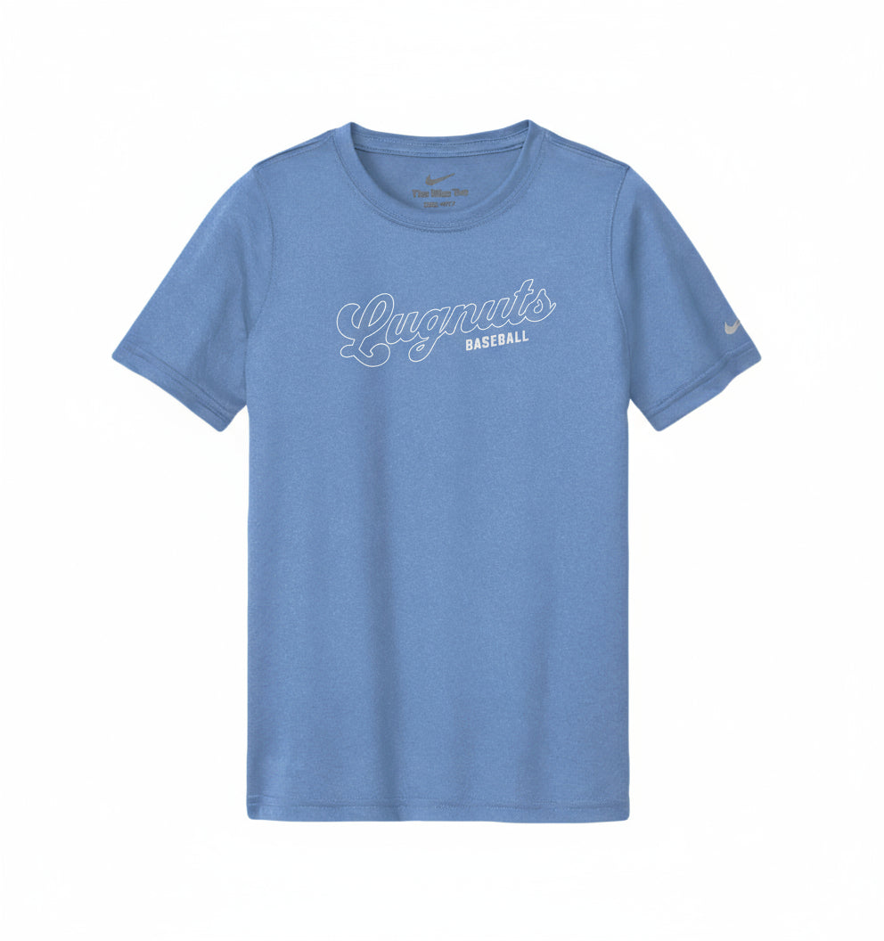 Youth Lugnuts Script Baby Blue Tee